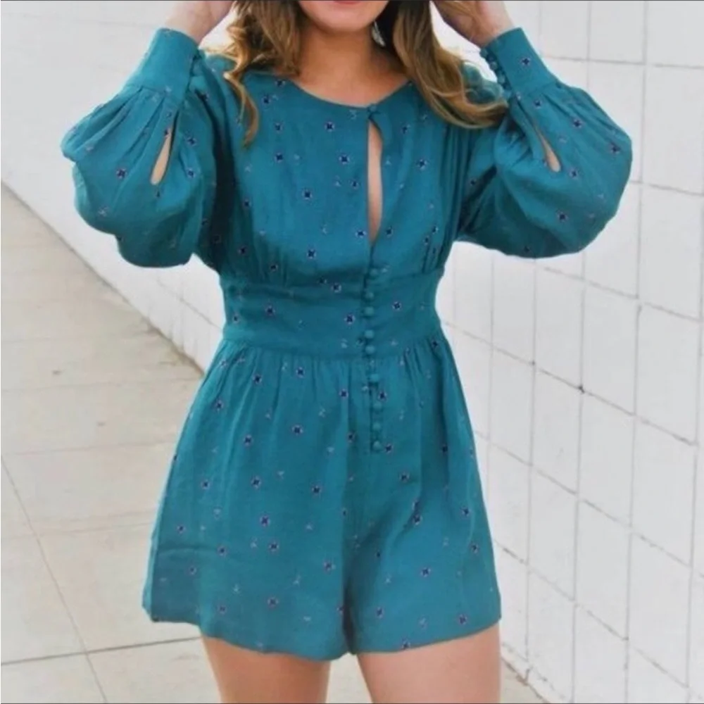 FREE PEOPLE Love Grows Romper NWT - Picture 1 of 15